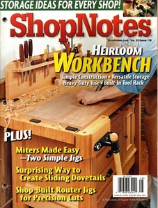 ShopNotes Magazine Issue #118 Heirloom Workbench Simple Construction - Picture 1 of 1