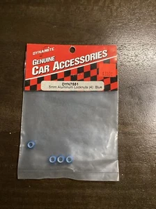 Dynamite RC - DYN7551 - 5mm Aluminum Locknuts (4) : Blue - New - Vintage 24yrs - Picture 1 of 3