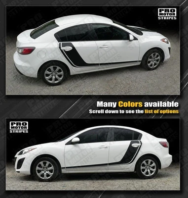 Calcomanías de rayas laterales de puerta de hockey Mazda 3 Rally Racing 2009 2010 2011 2012 2013 Foto 1 de 2