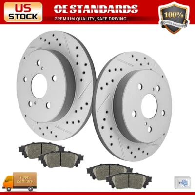 Pastilhas de freio de cerâmica rotores de disco traseiros para ES350 NX200t ES300h Toyota Avalon Camry - Imagem 1 de 4