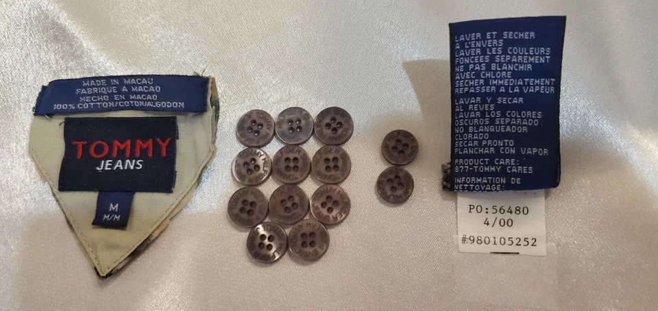 Vintage Tommy Hilfiger Jeans Replacement Shirt Buttons Branded Set of 13 - Image 1 of 1