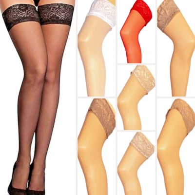 Fiore Milena 20DEN Halterlose Strümpfe S-XXL Elegant Sexy Nylons Damenstrümpfe - Bild 1 von 4