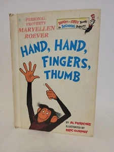 VINTAGE 1969 DR. SEUSS HAND, HAND FINGERS, THUMB BRIGHT & EARLY BOOK AL PERKINS  - Picture 1 of 4