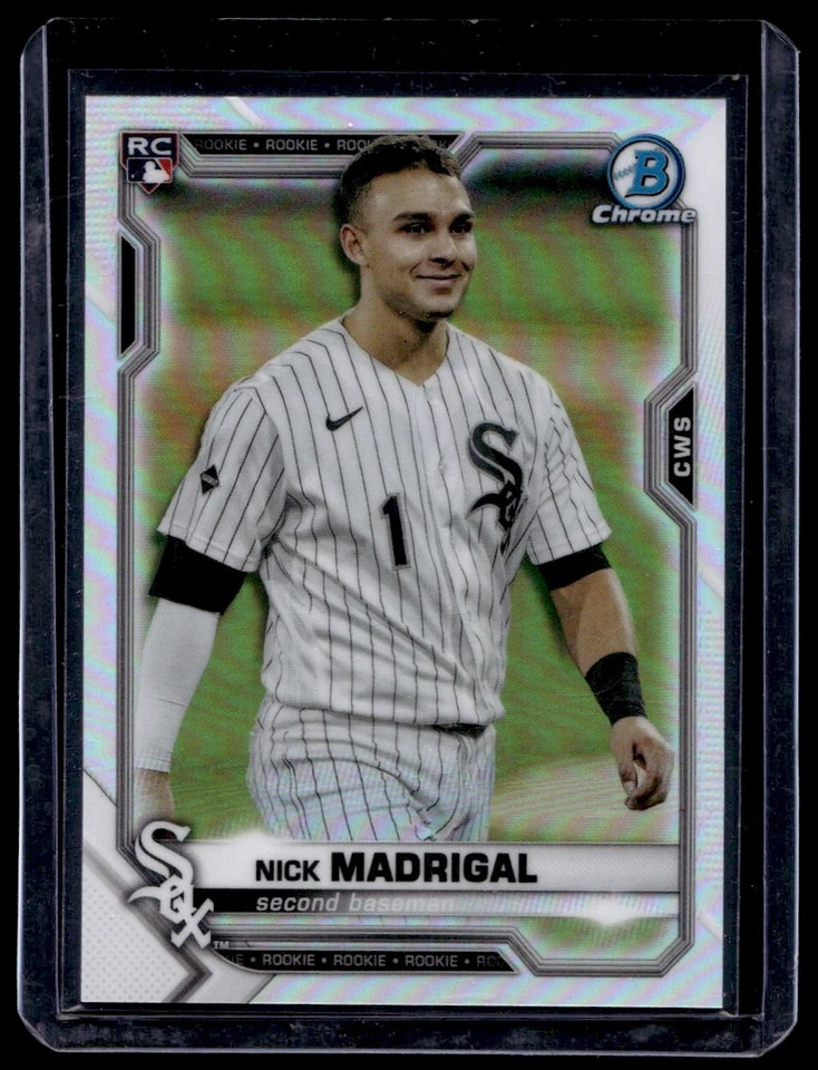 2021 Bowman Chrome Variation Refractor Nick Madrigal RC Chicago White Sox #7 - Image 1 of 2