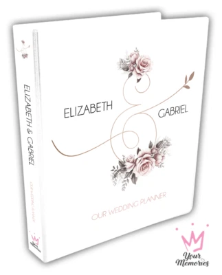 PERSONALISED Bespoke Wedding Planner Organiser Diary / Engagement gift / Happily - image 1 of 4