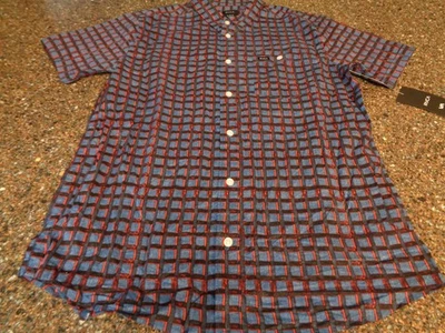 Camisa RVCA Para Hombre Mediana Multicolor A Cuadros SS Abotonada Nueva Con Etiquetas Foto 1 de 4
