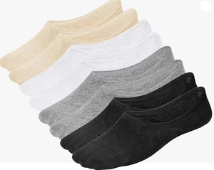 Calcetines WHISPER DEER Mujer No Show Corte Bajo Algodón Forro Antideslizante 4-7/7-10/10-13 - Imagen 1 de 7