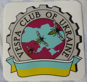 The Vespa Club of Britain Cog Sticker Decal Scooter Club of Ukraine - LOOK! - Picture 1 of 1