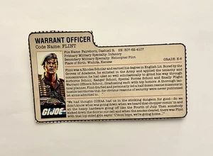 GI Joe FLINT V1 File Card 1985 ARAH Vintage - Picture 1 of 2