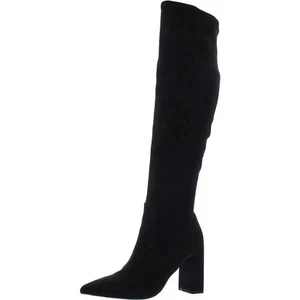 Wild Pair Eileene Womens Over The Knee Boots Black Faux Suede Sz 12 - Picture 1 of 9