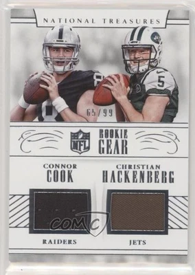 2016 Panini National Treasures /99 Christian Hackenberg Connor Cook #23 RC - Image 1 of 2