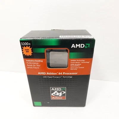 NEW SEALED AMD Athlon 64 3200+ Processor Socket 939 Retail Box CPU Rare Vintage - Image 1 of 4