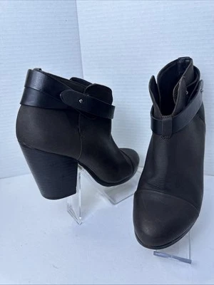 Botines con cinturón de cuero marrón Rag & Bone Harrow talla 38 EE. UU. talla 8 Foto 1 de 4