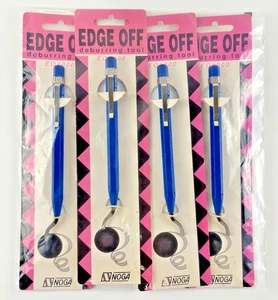 LOTTO di 4 - EO1000 Noga Edge Off strumento sbavatura manico blu clip tascabile spedizione gratuita - Foto 1 di 5