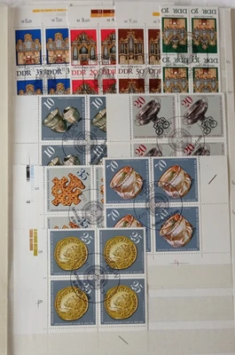 EAST GERMANY DDR 1976 STAMPS/SETS IN USED CTO BLOCKS, SPECIAL CANCELS - Image 1 of 2