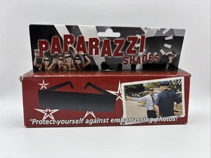 Big Mouth Toys Paparazzi Shades Black Bar Sunglasses Protect Your Identity Rare  - Picture 1 of 2