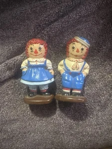 Vintage 1974 Raggedy Ann And Andy Bobbs Merrill Company Figurines - Picture 1 of 2