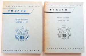 French Basic Course Units 1-24 Official Foreign Service Institute 1960 2 vols. - Picture 1 of 9