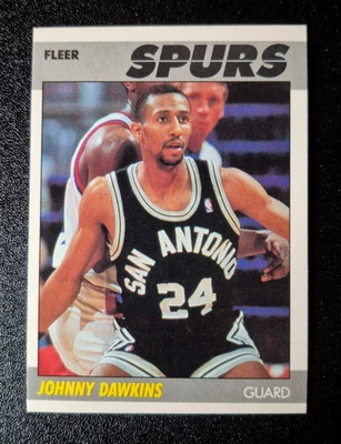 1987-88 Fleer Basketball Johnny Dawkins ROOKIE #27 MINT 87 San Antonio Spurs RC - Image 1 of 4
