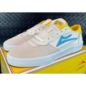 Lakai X Pacifico Clara Cambridge SMU White Cyan Mens sneakers size 10 - Picture 1 of 9