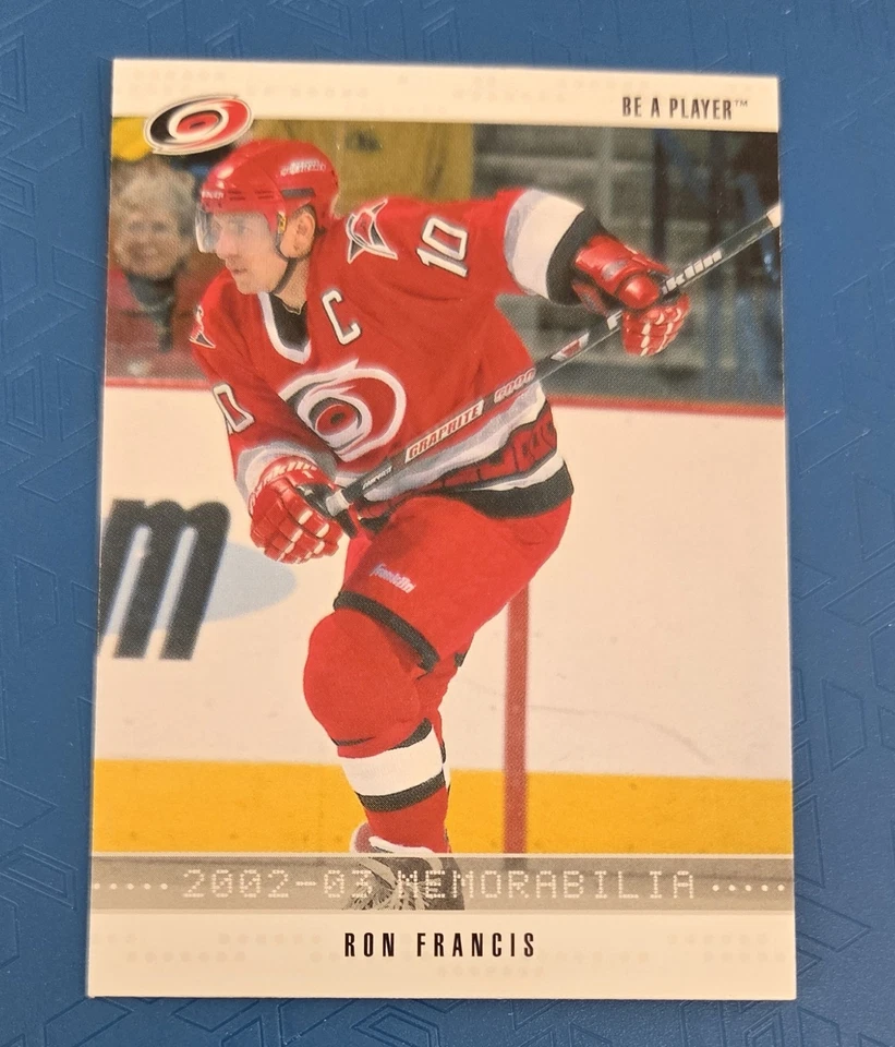 2002-03 Be a Player Memorabilia #61 Ron Francis Carolina HOCKEY Card 6G - Image 1 of 2