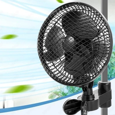 Ø22cm  Clip Ventilator oszilierend für Growbox Grow Grower Zelt Lüfter mit Stro - Bild 1 von 4