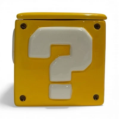 PYRAMID INTERNATIONAL Nintendo Super Mario Bros. Question Block Storage Jar Ceramic. New With Tags