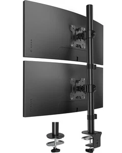 Vertikale Dual Monitorhalterung, gestapelter Monitorständer für 2 Monitore mit Höhe... - Bild 1 von 7