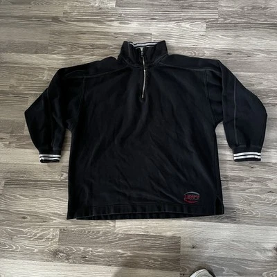 Vintage Levis Blue Jeans Quarter Zip Pullover Mens Size L Charcoal Grey - Image 1 of 4