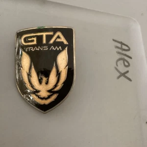 Parachoques delantero negro 91-92 Firebird Trans Am GTA emblema nariz GENUINO GM RARO - Imagen 1 de 3