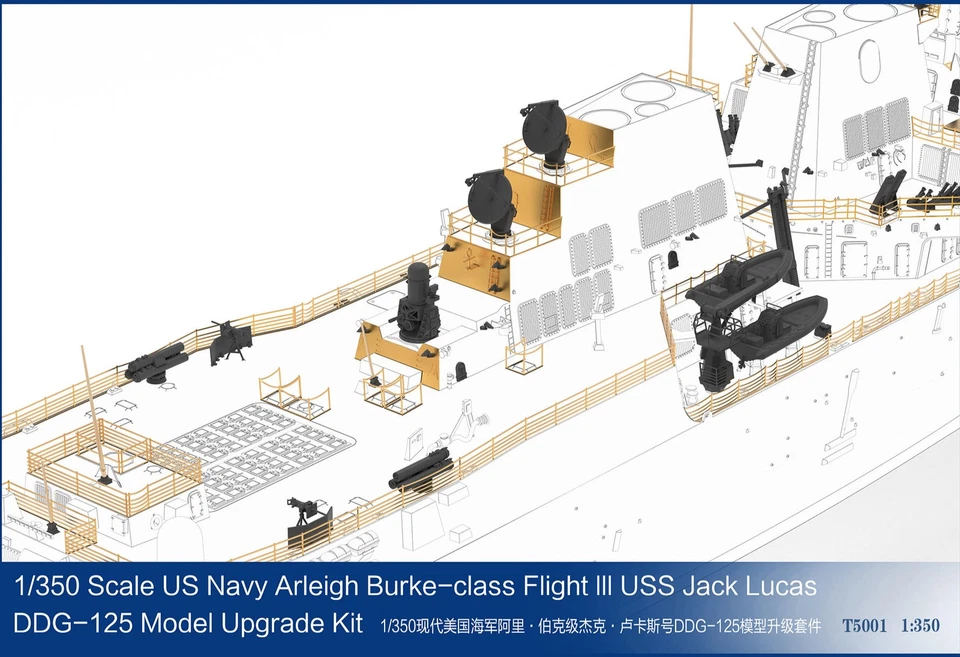 BEACON T5001 1/350 Arleigh Burke-Class Flight lII Jack Lucas DDG-125 Upgrade Kit