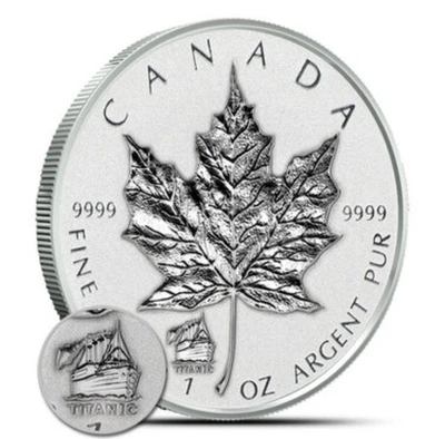 2012 CAD S$1 Silver Maple Leaf Reverse Proof Titanic Privy  BU - Image 1 of 3
