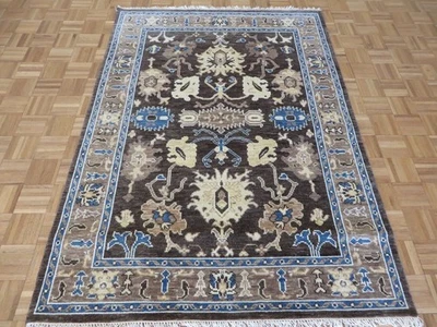 5 x 7 Hand Knotted Chocolate Brown Modern Oushak Oriental Rug G13107 - Image 1 of 4