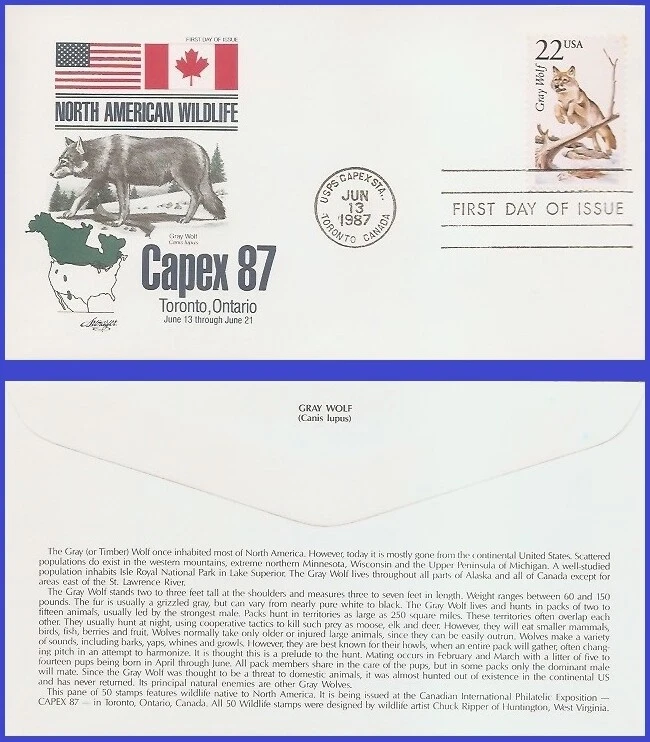 USA5 #2322 U/A ARTMASTER FDC   Gray Wolf - Image 1 of 1