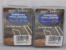 4 Gibson Holders Small Adjustable Display Stands 1Pl Black New 2 Packs of 2 Each