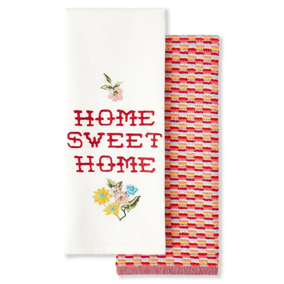Two (2) Pioneer Woman ~ "Home Sweet Home" ~ Kitchen Towels ~ 16" x 28" - Image 1 of 4