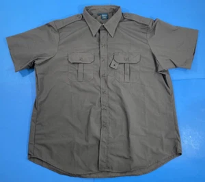 NEW PROPPER MENS 2XL REG F5301 TACTICAL SHORT SLEEVE DRESS SHIRT DARK GREY 2XL - Picture 1 of 2