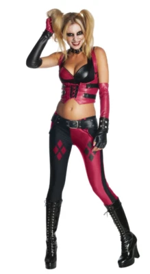 Disfraz para mujer Rubie Batman: Arkham City Harley Quinn mediano 6-10 Foto 1 de 4