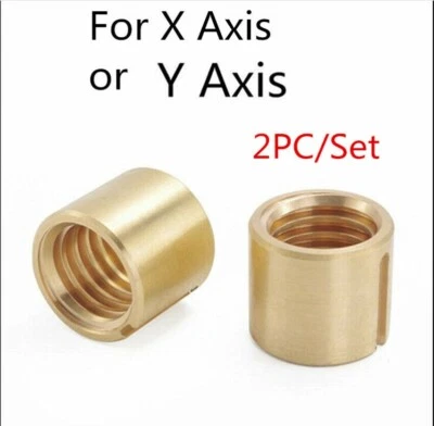 2PC Milling Machine Brass Cross Feed Nut X/Y Axis Fit For Bridgeport Mill Part - Image 1 of 4