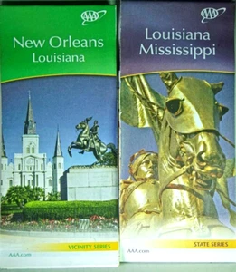 AAA 2 Maps Louisiana-Mississippi and New Orleans 2016-2018 - Picture 1 of 1