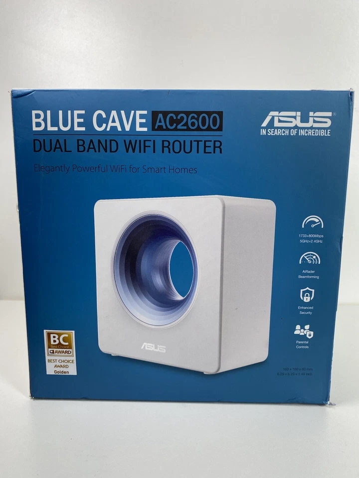 ASUS AC2600 Dual-Band Wi-Fi Router Blue/white - Image 1 of 4