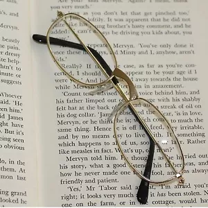 Occhiali da lettura semplici +1,50 lenti metallo montatura oro leggeri no fuss - Foto 1 di 2