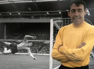 GORDON BANKS - LEGENDARY ENGLAND GOALKEEPER - SUPERB UNSIGNED PHOTO MONTAGE - Picture 1 of 1