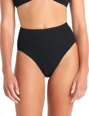 NEU OHNE ETIKETT BOUND BY BOND-EYE THE PALMER GERIPPTES BIKINIHÖSCHEN SCHWARZ ONE SIZE - Bild 1 von 4
