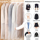 10 Pack Large Hanging Suit Bags Dress Coat Jacket Clothes Cover Dust Protector