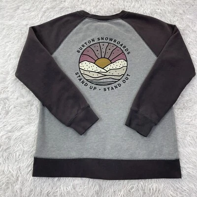 Suéter Burton Mujer Gris Medio Keeler Crew Sudadera Estampado Gráfico Snowboard Foto 1 de 4