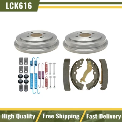 Rear Kit Brake Drums & Brake Shoes Hardware Kit For 2007-2011 Hyundai Accent - Image 1 of 4