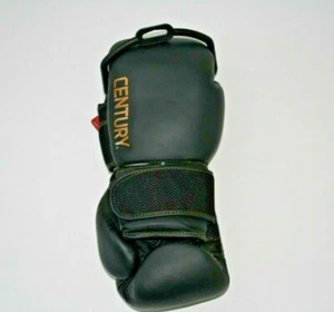 CENTURY Training Boxing Gloves Black/Gold Mesh Palm 14 oz - Picture 1 of 5