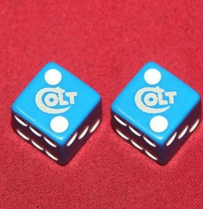Colt Firearms Factory Blue Dice - Picture 1 of 1