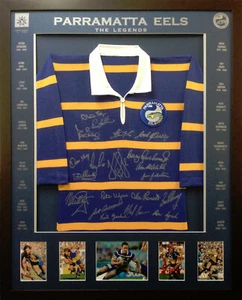 Blazed In Glory - Parramatta Eels Legends - NRL Signed & Framed Jersey - Picture 1 of 10
